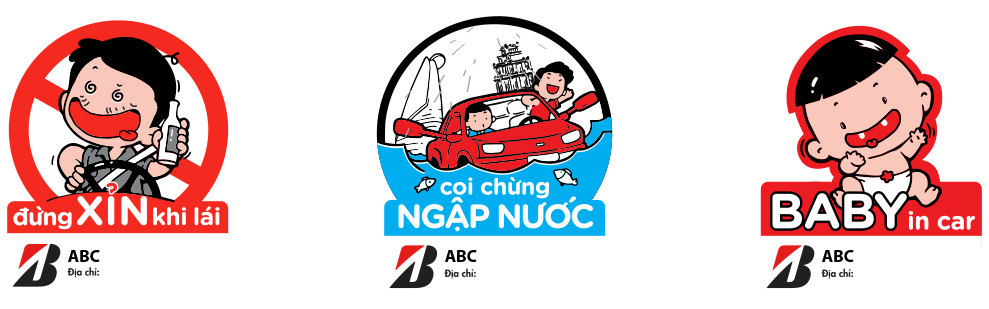 Sticker phản quang Bridgestone