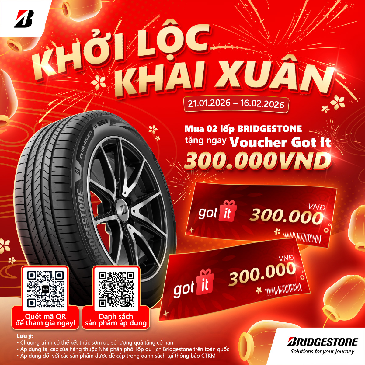 Khởi lộc khai xuân cùng Bridgestone