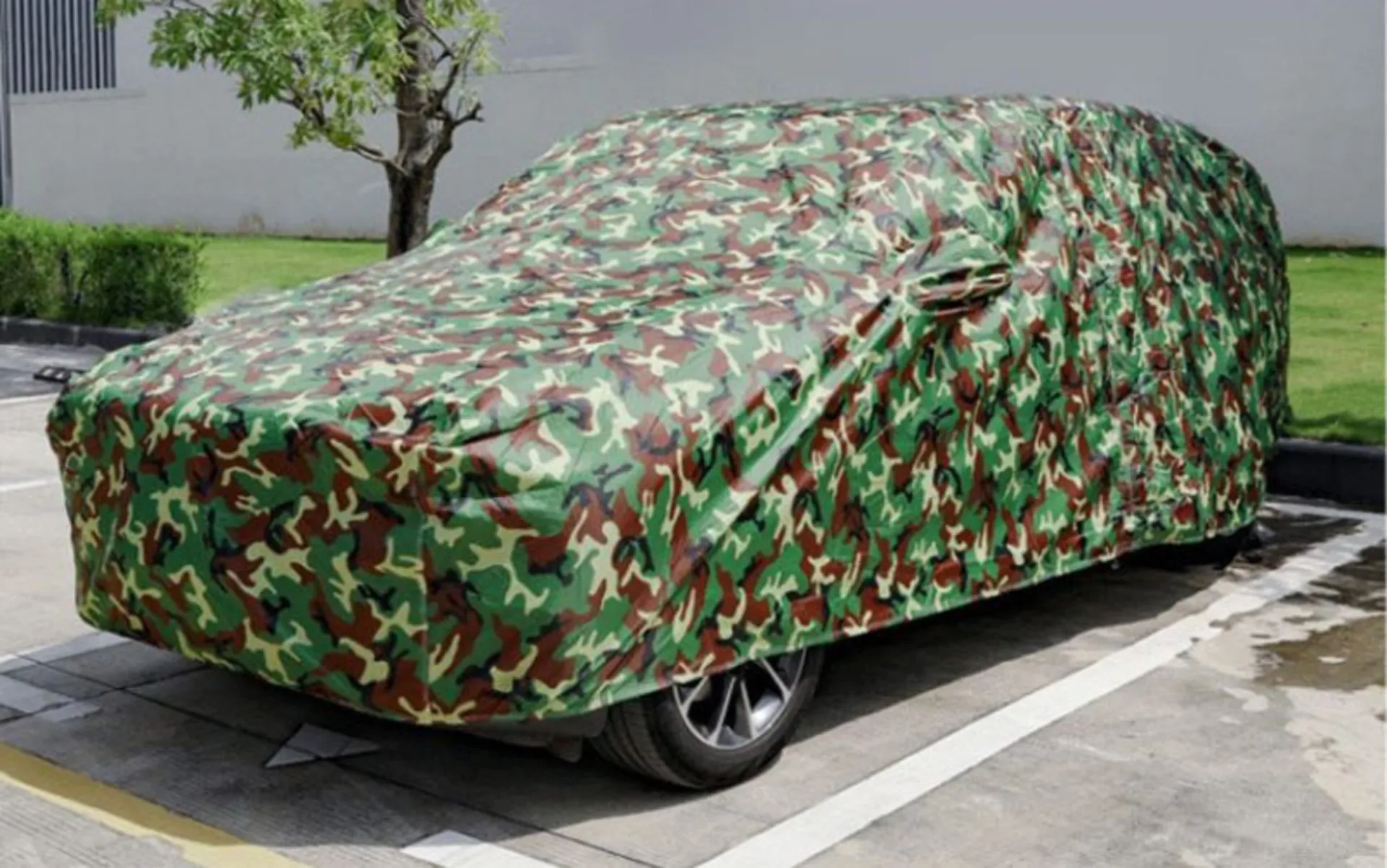 bạt phủ ô tô 5 Bạt phủ ô tô rằn ri vải dù 3 lớp