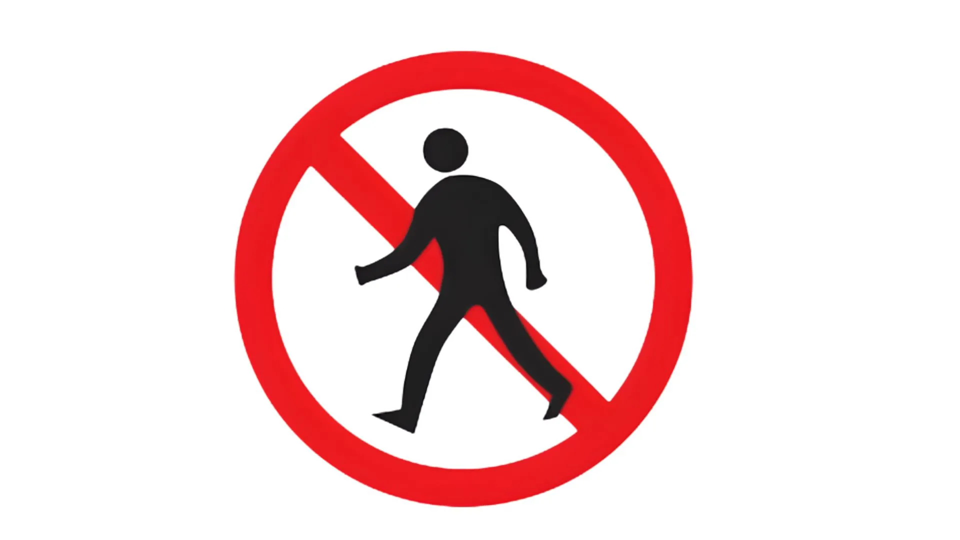 Biển báo cấm người đi bộ