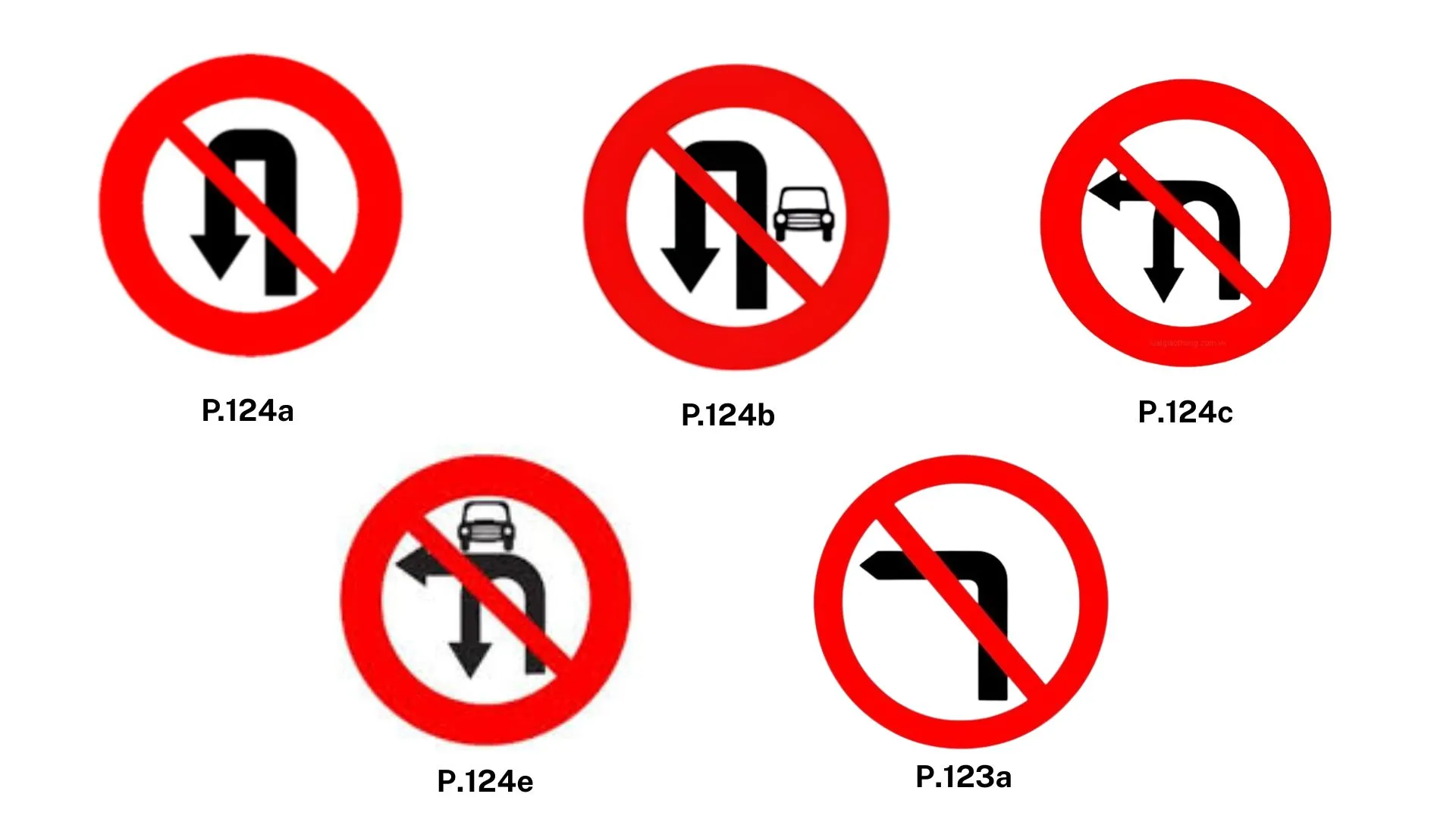 Phân biệt và so sánh biển báo cấm quay đầu với biển báo cấm rẽ trái