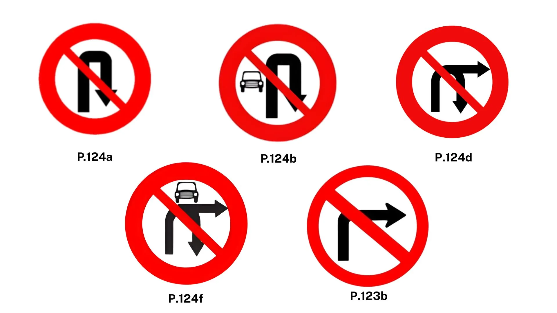 Phân biệt và so sánh biển báo cấm quay đầu với biển báo cấm rẽ phải