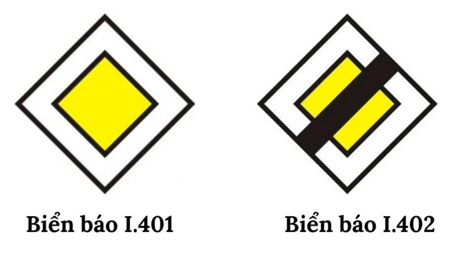 Biển báo chỉ dẫn I.401 và I.402