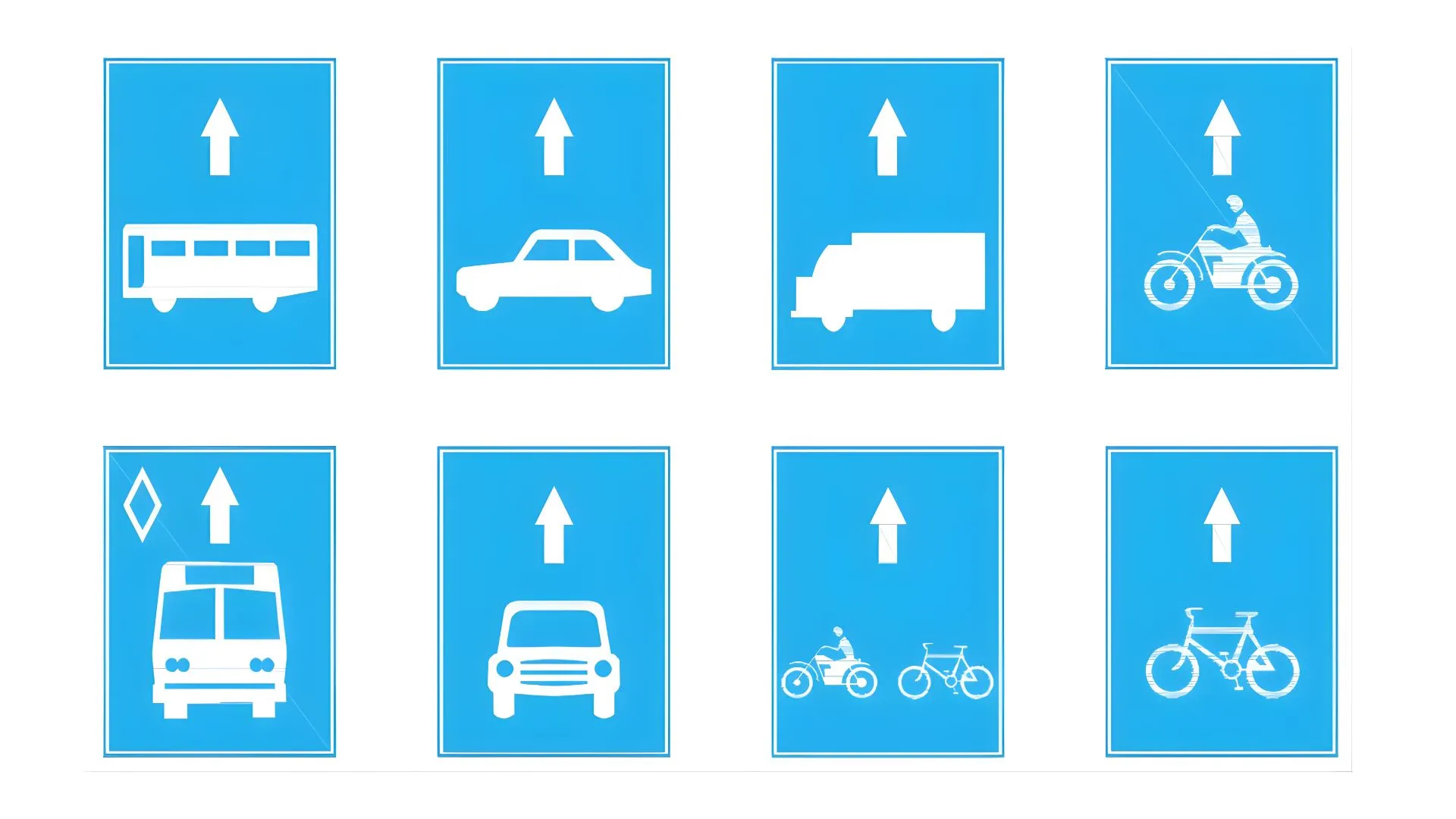 biển báo giao thông hình tròn 6 Biển báo hiệu lệnh phân làn phương tiện