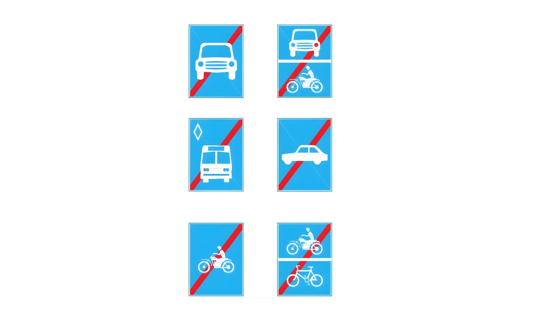 biển báo giao thông hình tròn 7 biển báo kết thúc hiệu lệnh