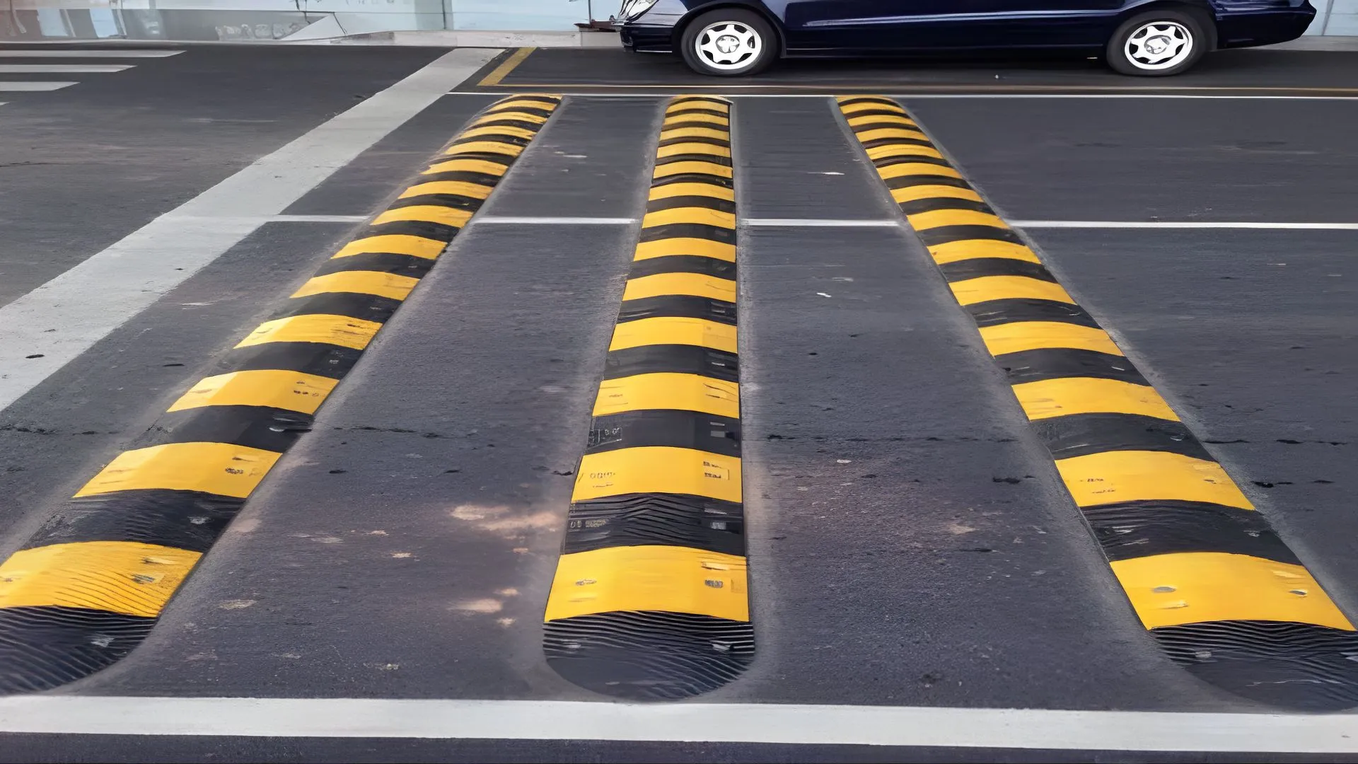 biển báo gờ giảm tốc 3 Đoạn đường được bố trí gờ giảm tốc