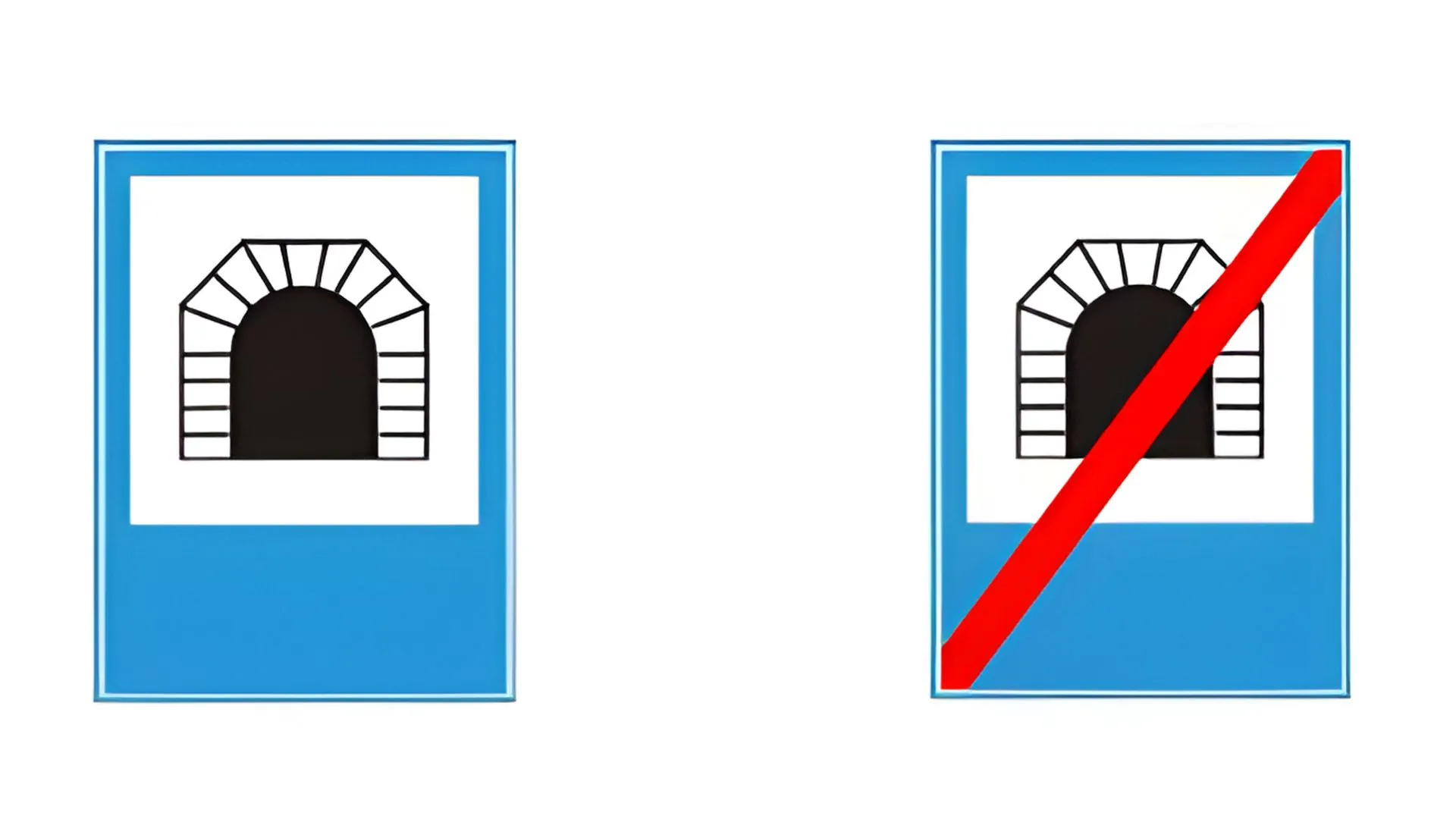 biển báo hiệu lệnh 21 Biển báo hiệu lệnh có hầm chui và kết thúc hầm chui