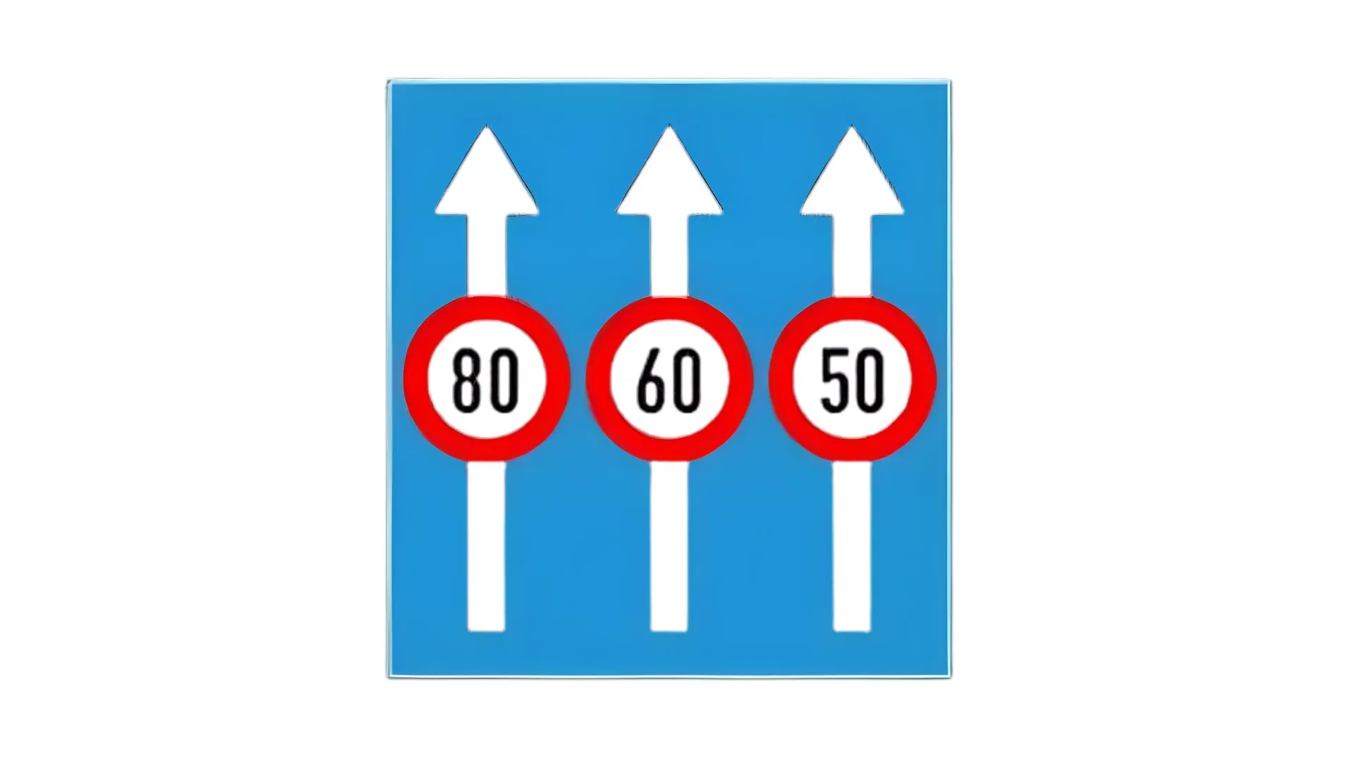 Biển báo tốc độ tối đa cho phép trên từng làn đường số P.127b