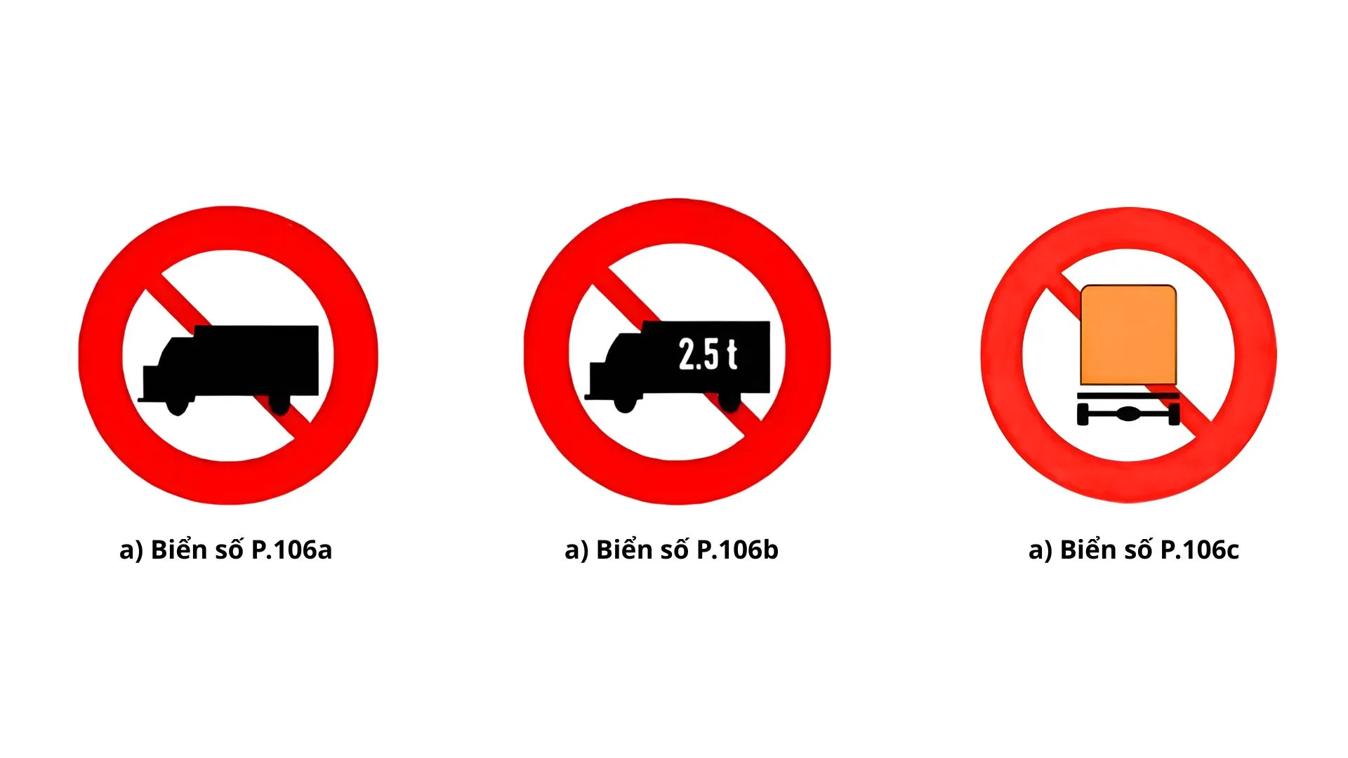 biển cấm xe tải ảnh 11 Biển cấm tải trọng 2,5 tấn