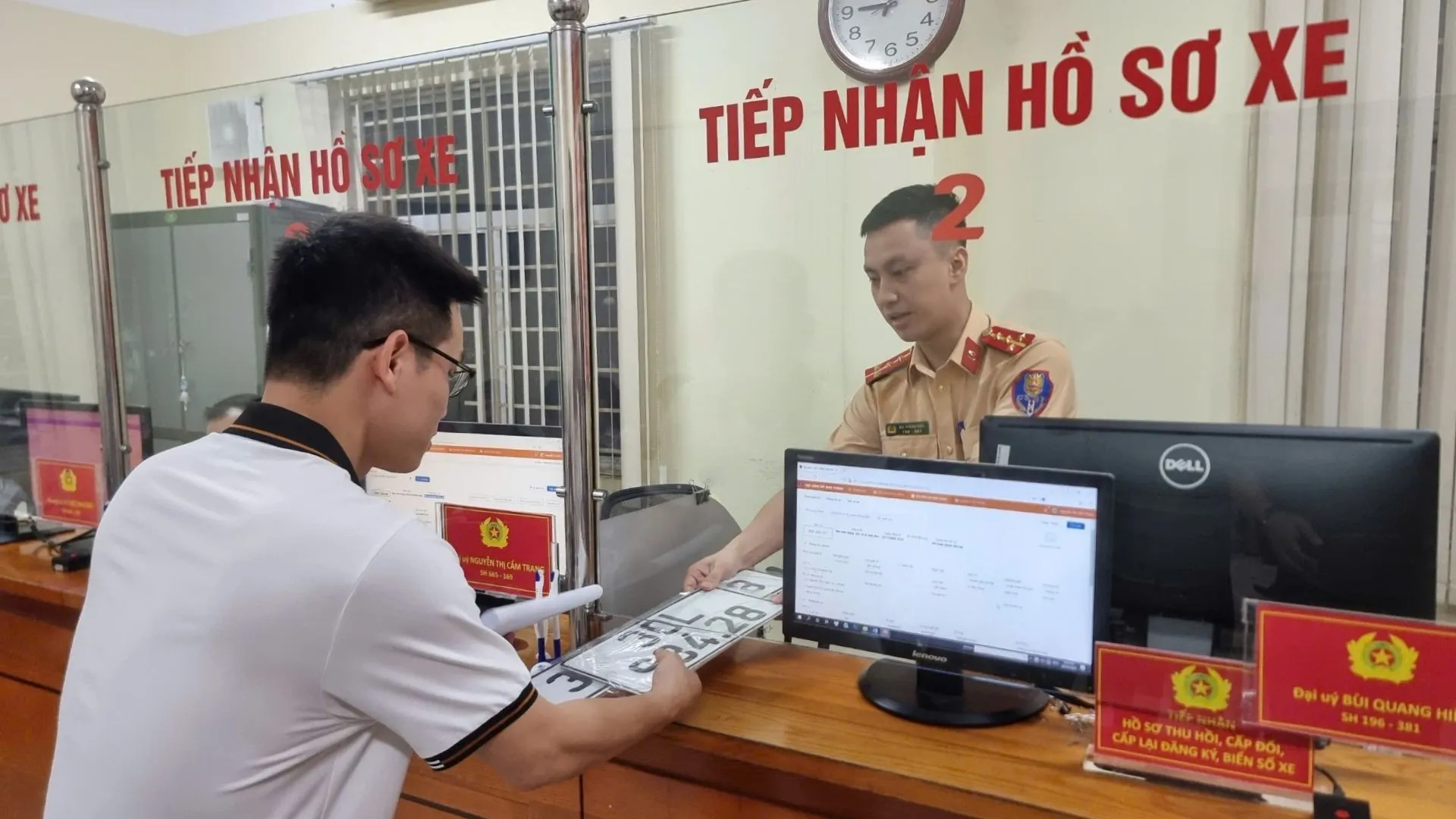 thủ tục đổi biển số các tỉnh sau sáp nhập 