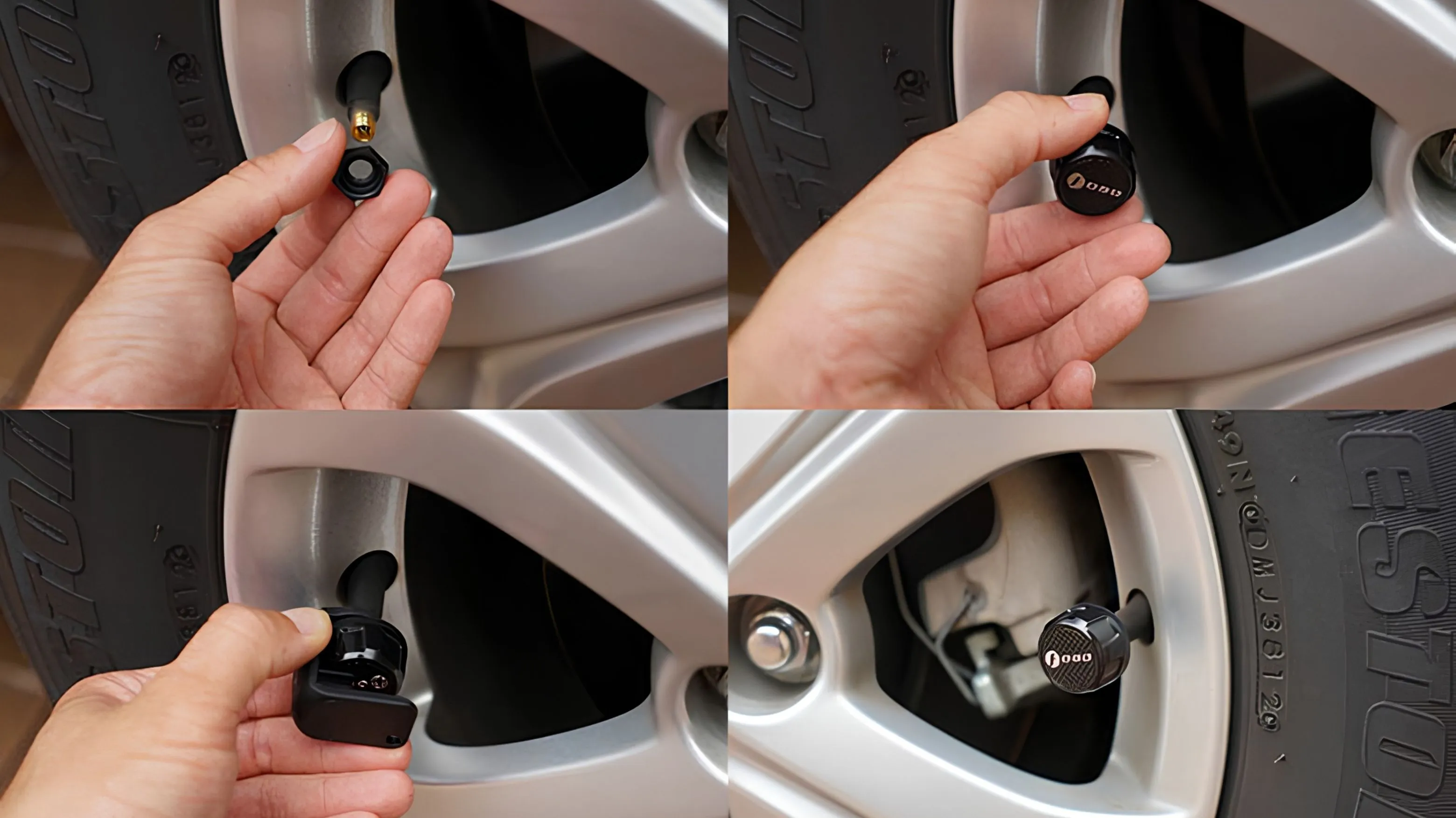cảm biến áp suất lốp ảnh số 4 Các bước lắp đặt cảm biến áp suất lốp van ngoài