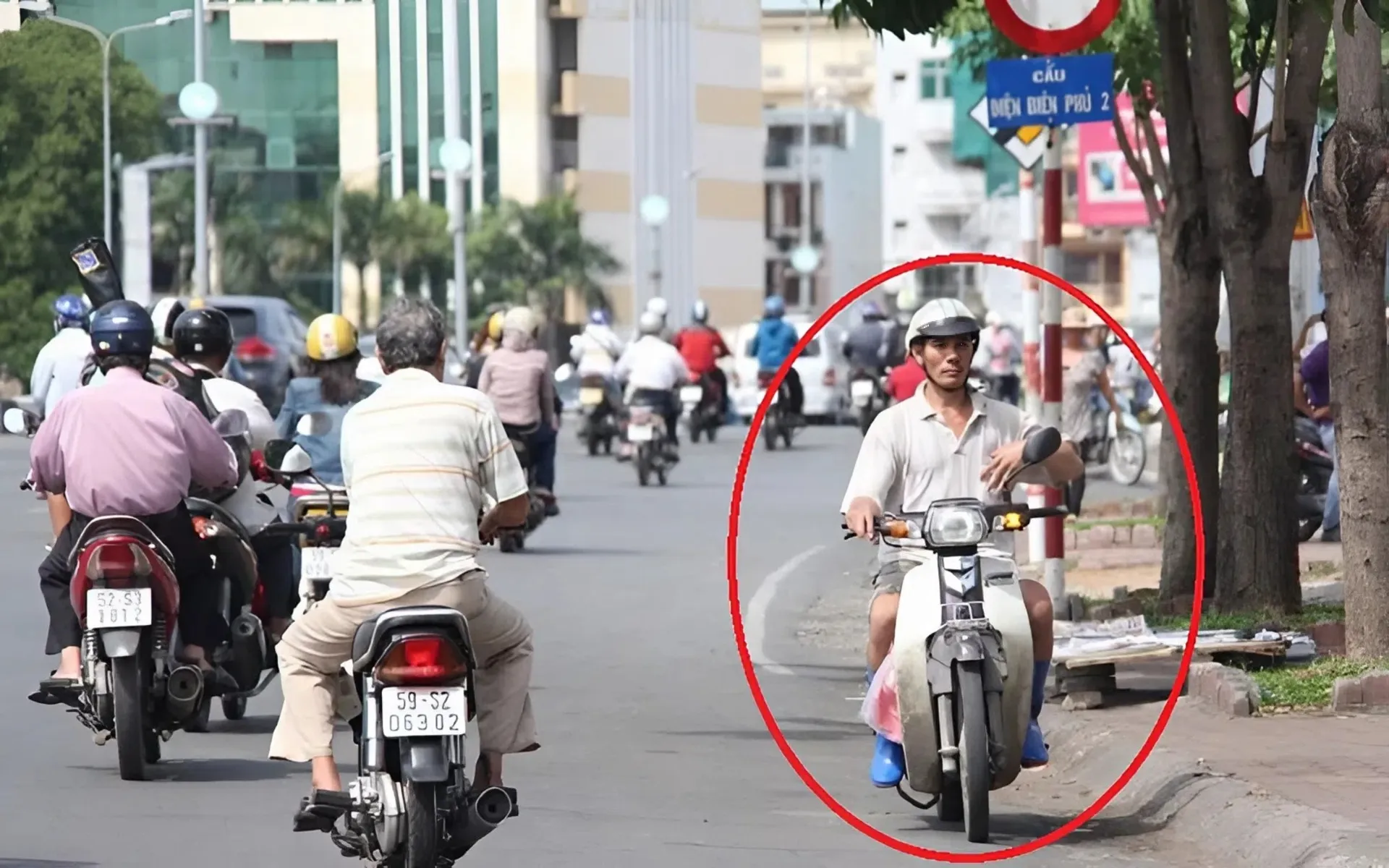 Lỗi đi ngược chiều trên đường 2 chiều