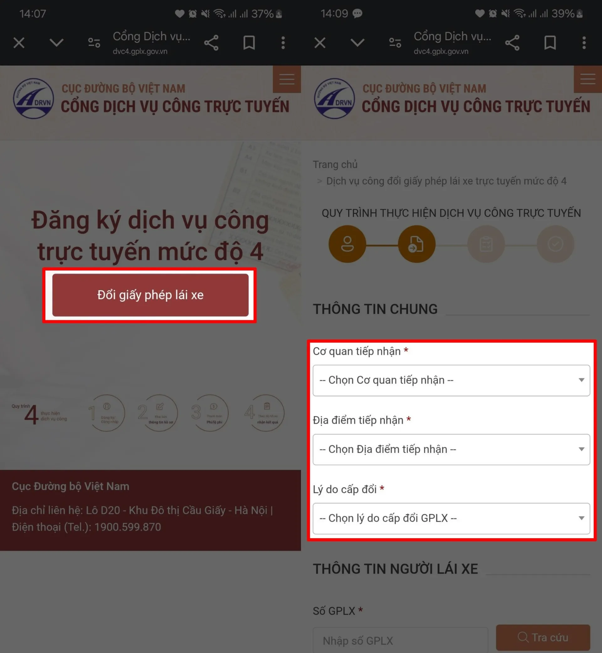Địa điểm đổi giấy phép lái xe mới