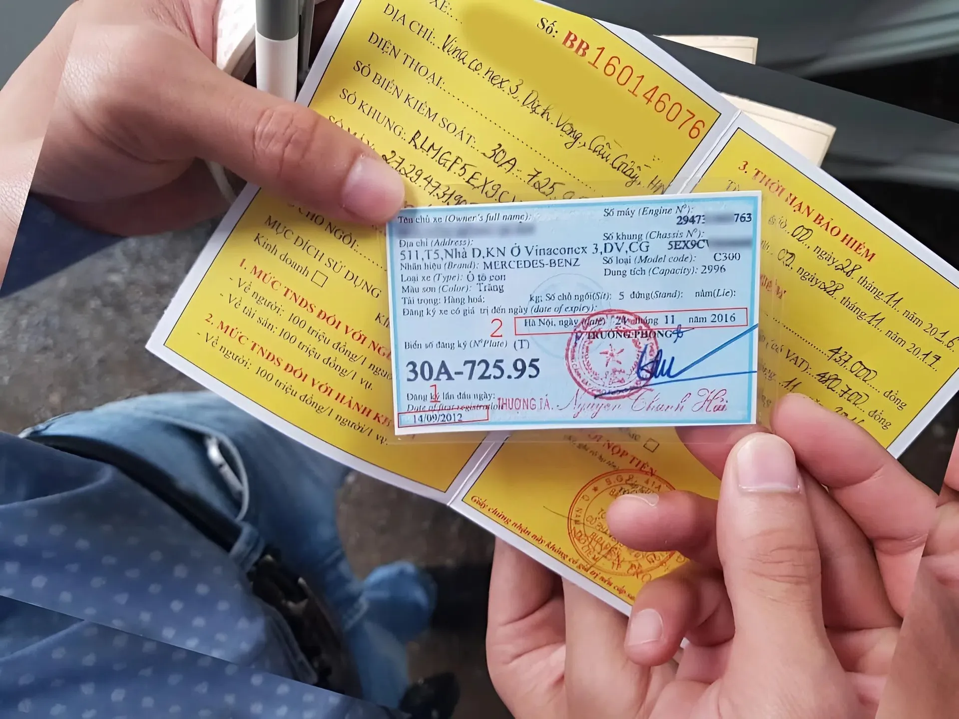 giấy tờ xe 1 Hình ảnh giấy tờ xe