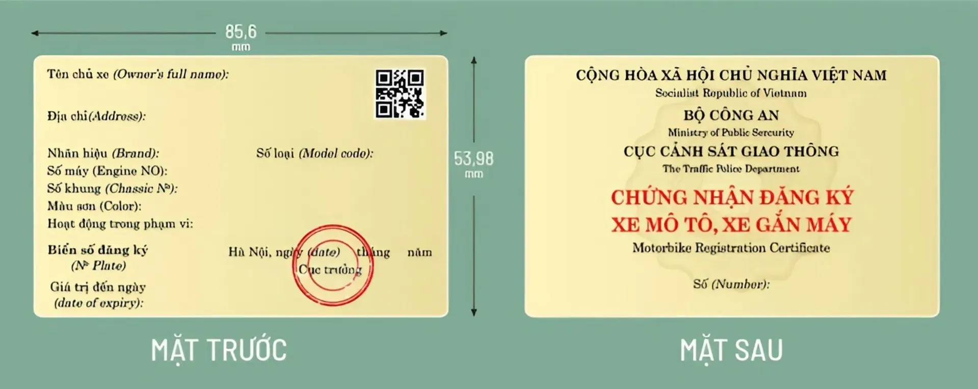 giấy tờ xe 2 Cà vẹt xe máy