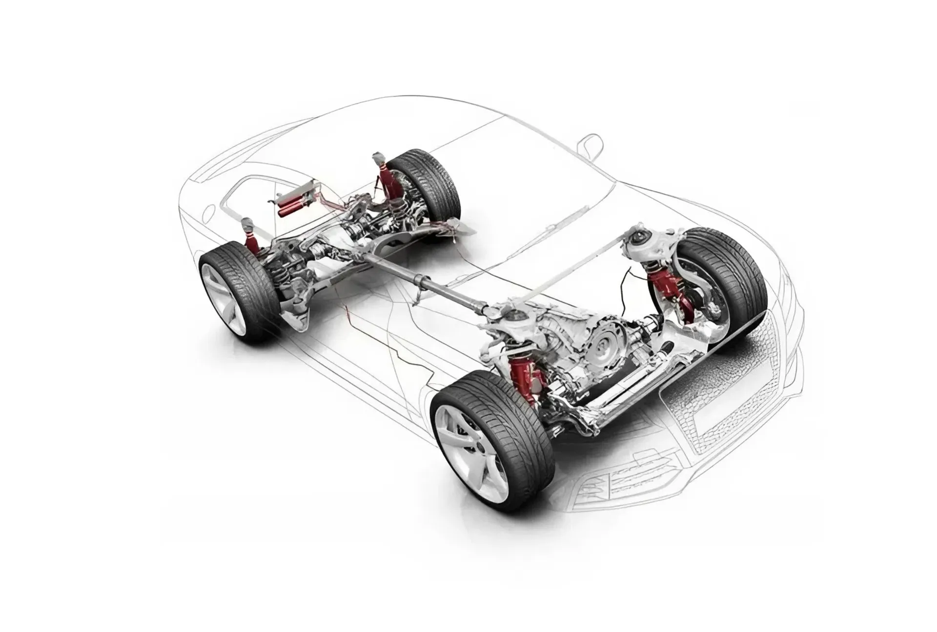 Sơ đồ hệ thống treo ô tô