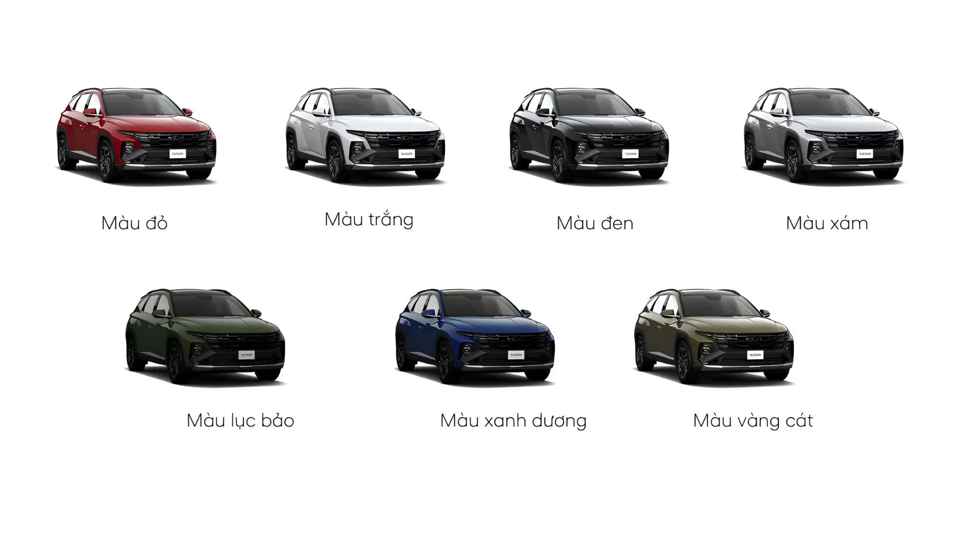 màu sắc ngoại thất xe Hyundai Tucson