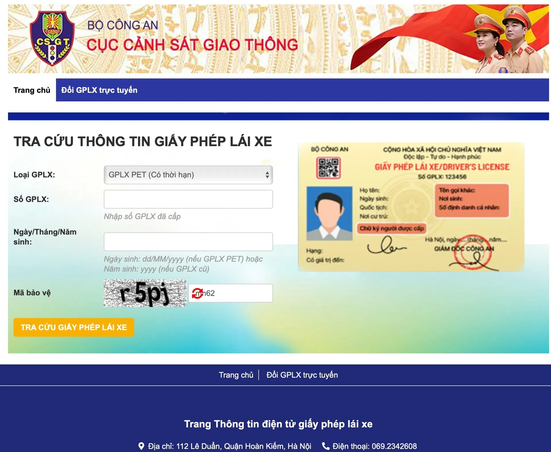 tra cứu giấy phép lái xe theo cmnd 3