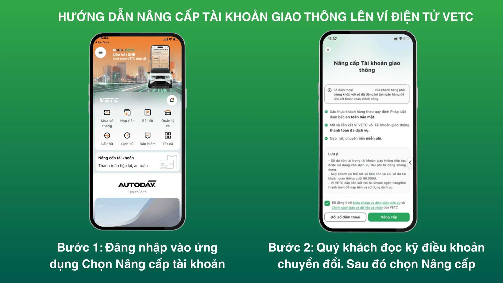 trạm thu phí ảnh 5 Hướng dẫn chuyển đổi từ tài khoản thu phí sang tài khoản giao thông