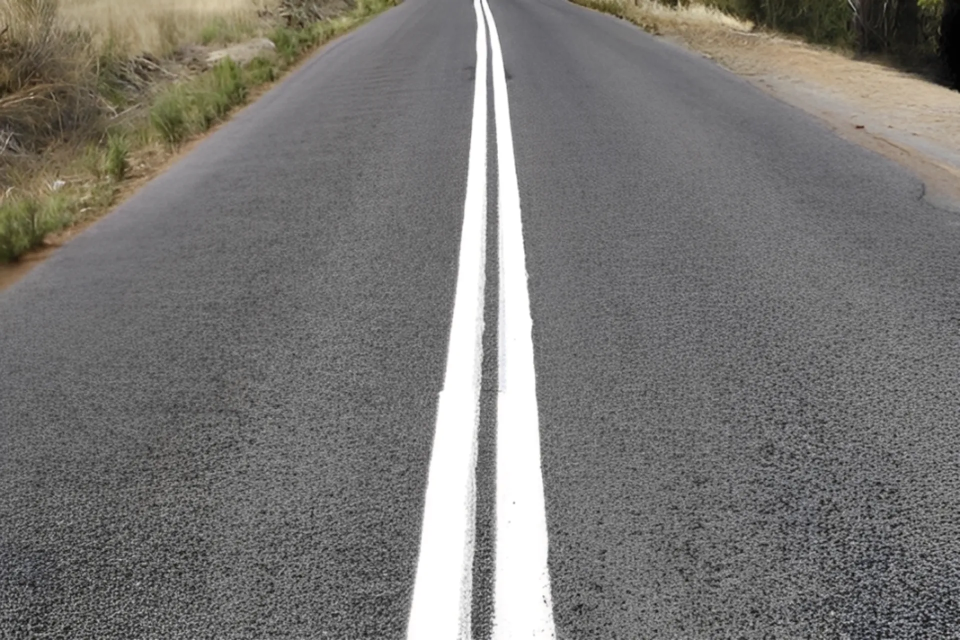 Vạch kẻ đường màu trắng liền song song