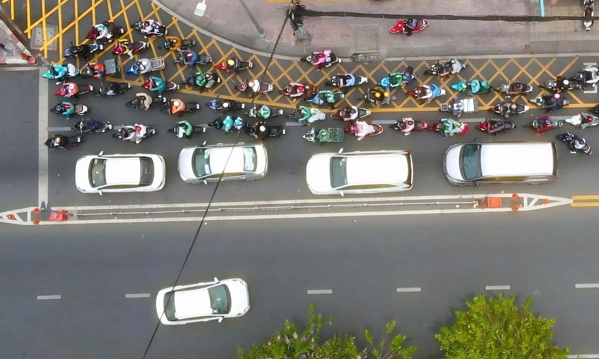 Vạch mắt võng tại ngã tư